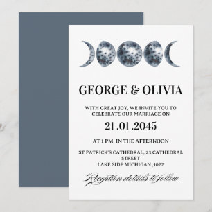 Celestial Boho Astrology Wedding Wedding Invitation