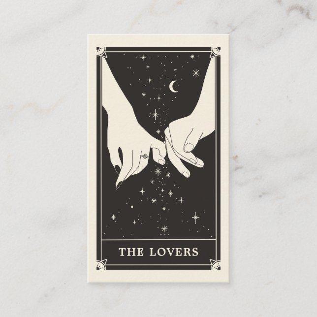 Celestial Boho Tarot Wedding Save the Date Card (Front)