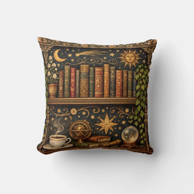 Celestial book lovers shelf   cushion (Front)