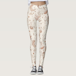 Celestial Botanical Pattern (1) Leggings