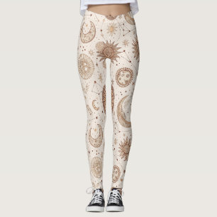 Celestial Botanical Pattern (2) Leggings