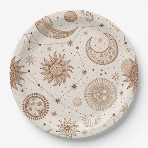 Celestial Botanical Pattern (2) Paper Plate