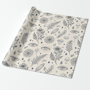 Celestial Botanical Pattern (4) Wrapping Paper