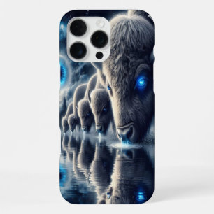 Celestial Buffaloes in Mystical Starry Landscape iPhone 16 Pro Max Case
