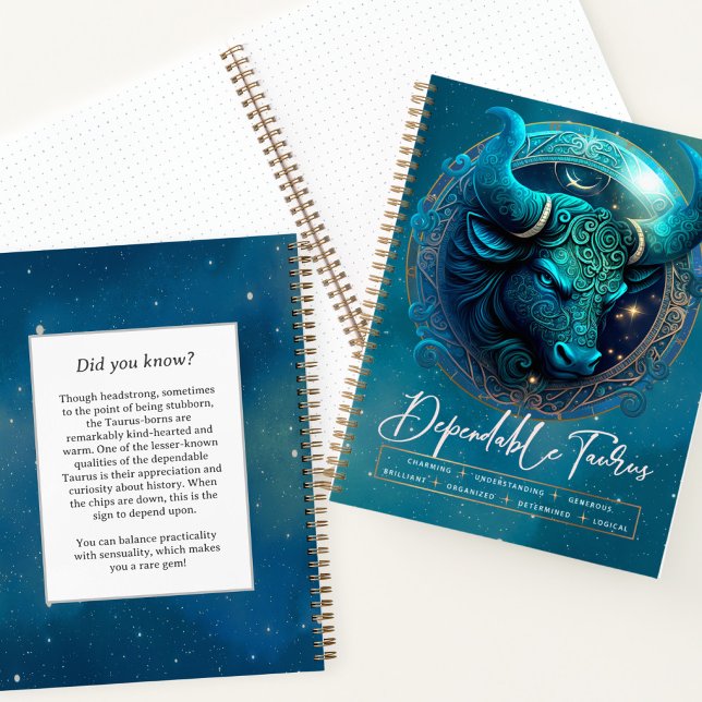 Celestial Bull Zodiac Symbol Fantasy Taurus Notebook (Creator Uploaded)