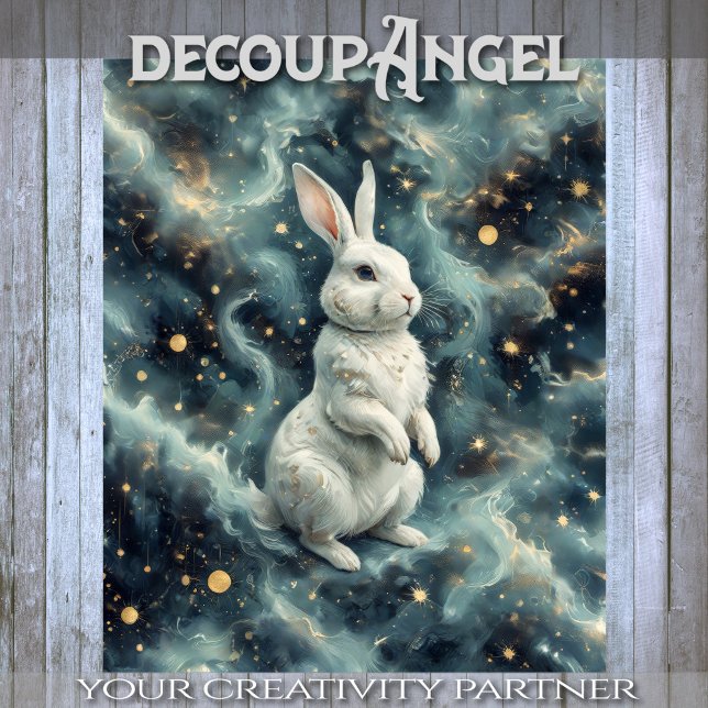 Celestial Bunny Decoupage Tissue Paper (Creator Uploaded)
