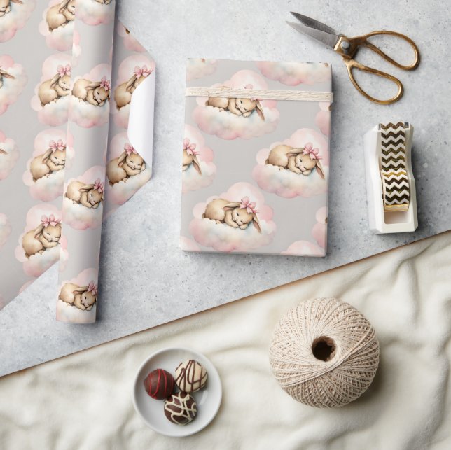 Celestial Bunny Rabbit Birthday Wrapping Paper (Crafts)