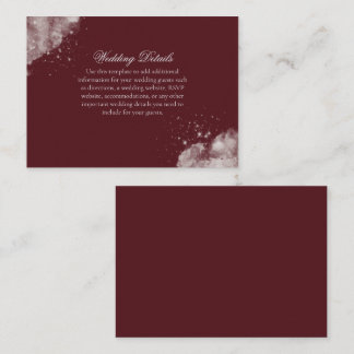 Celestial Burgundy Starlight Enclosure Card