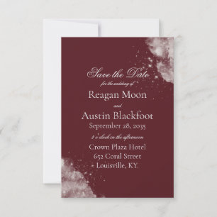 Celestial Burgundy Starlight Save the Date
