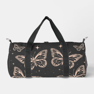 Celestial Butterfly Blush Pink Cottagecore Gym Duffle Bag