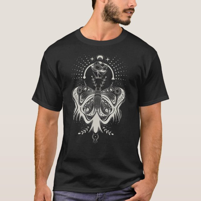 Celestial Butterfly Moth Rose T T-Shirt (Front)