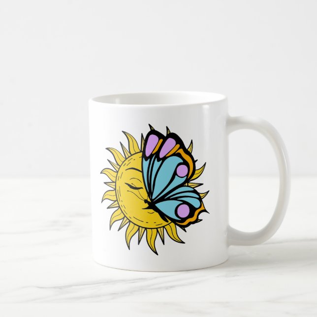 Celestial Butterfly Sun  Coffee Mug (Right)