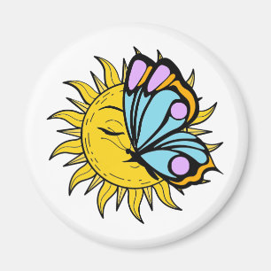 Celestial Butterfly Sun  Magnet