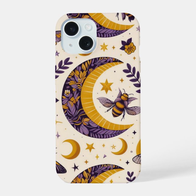 Celestial Buzz iPhone 15 Case (Back)