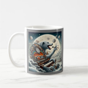 Celestial Canis Pianist Coffee Mug