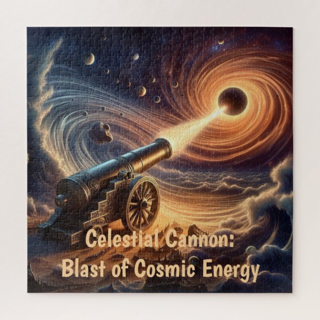 Celestial Cannon: Blast of Cosmic Energy Jigsaw Puzzle (Vertical)