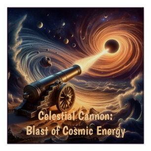 Celestial Cannon: Blast of Cosmic Energy Poster