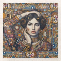 "Celestial Caress" Glass Coaster