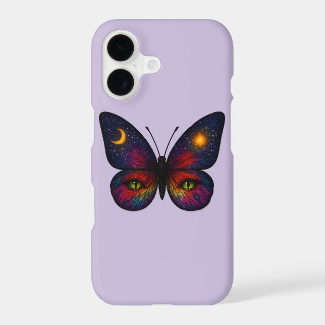 Celestial Cat-Eye Butterfly Lavender Sun Moon Boho (Back)