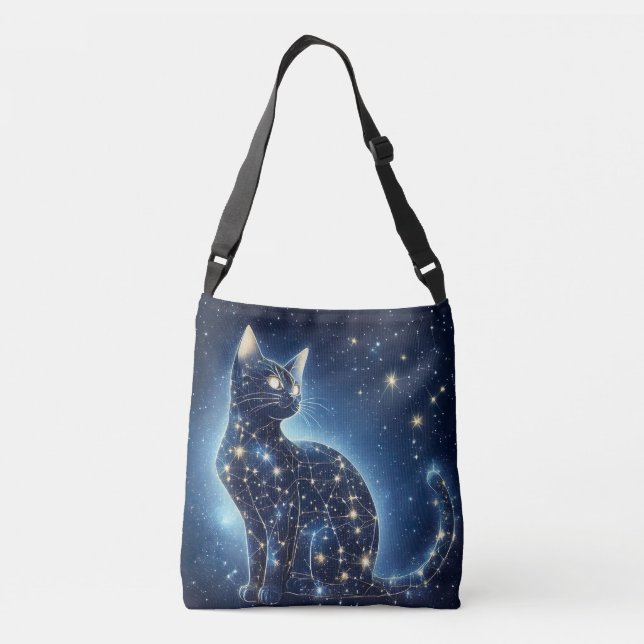 Celestial Cat Tote Bag – Mystical starry Feline (Back)
