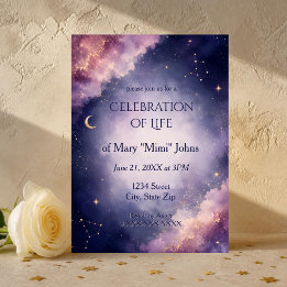 Celestial Celebration of Life Invitation