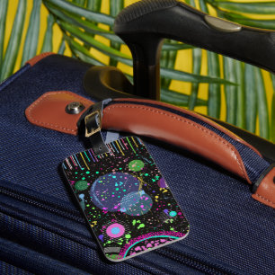 Celestial Celebrations: Maximalist Abstract Art Luggage Tag