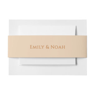 Celestial Champagne Gold Sun Moon Stars Wedding  Invitation Belly Band