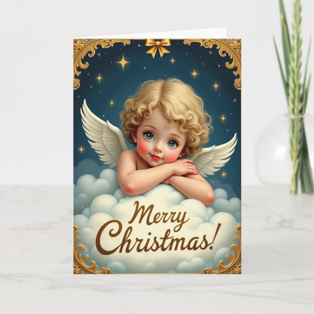 Celestial Cherub Christmas Card (Front)