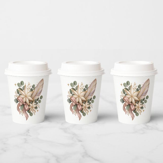 Celestial Christmas Elegance Paper Cups (Multi)