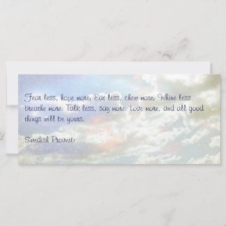 Celestial Clouds, Swedish Proverb Card