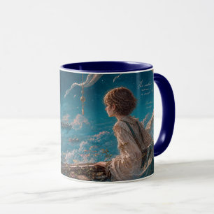 Celestial Cloudscape Mug with Romantic Traveller A