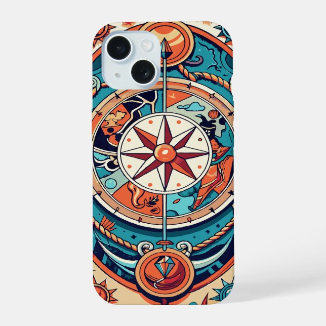 Celestial Compass iPhone 15 Case (Back)