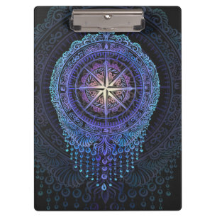 Celestial Compass Mandala Clipboard