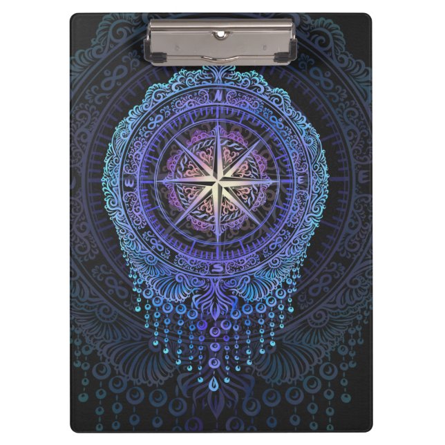 Celestial Compass Mandala Clipboard (Front)