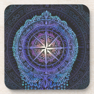 Celestial Compass Mandala Coaster
