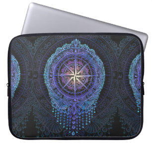 Celestial Compass Mandala Laptop Sleeve