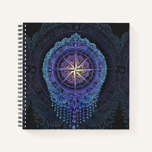 Celestial Compass Mandala Notebook (Front)