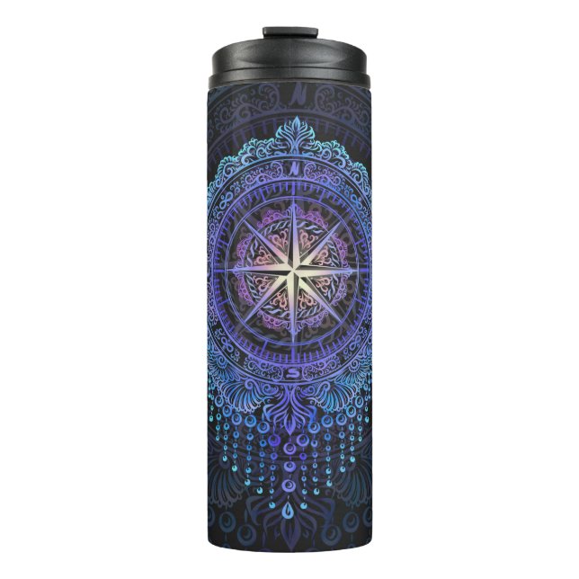 Celestial Compass Mandala Thermal Tumbler (Front)