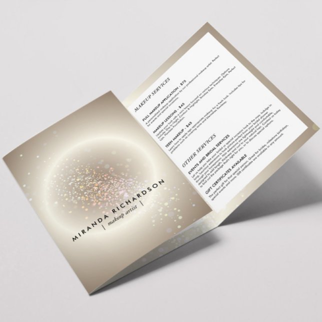 Celestial Confetti Glow Gold Beauty Brochure (Creator Uploaded)