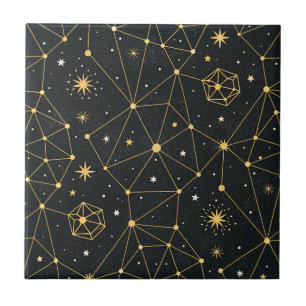 Celestial Constellation Star Pattern (3) Ceramic Tile
