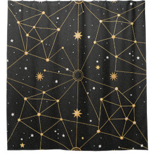 Celestial Constellation Star Pattern (3) Shower Curtain