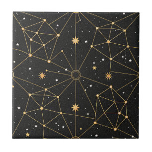Celestial Constellation Star Pattern (4) Ceramic Tile