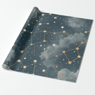 Celestial Constellation Star Pattern (4) Wrapping Paper