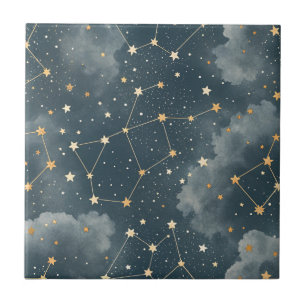 Celestial Constellation Star Pattern (5) Ceramic Tile