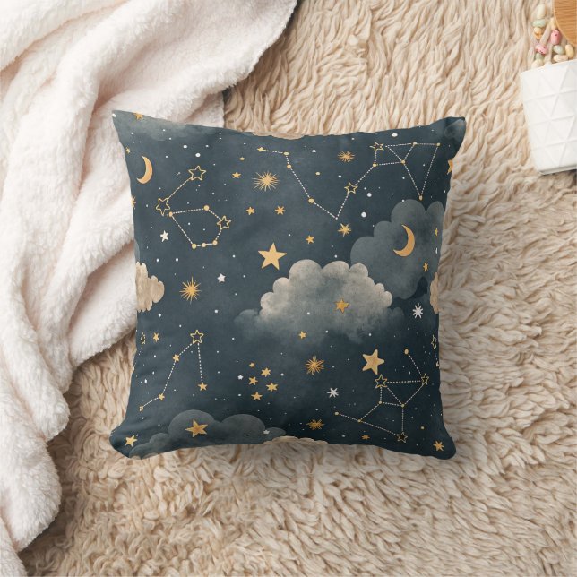 Celestial Constellation Star Pattern (5) Cushion (Blanket)