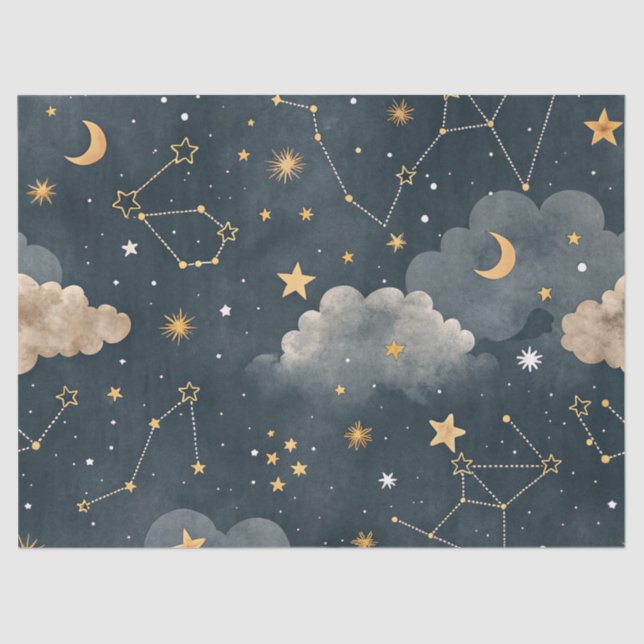 Celestial Constellation Star Pattern (5) Tissue Paper (Front)