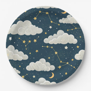Celestial Constellation Star Pattern (6) Paper Plate