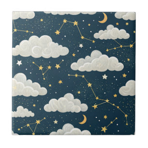 Celestial Constellation Star Pattern (8) Ceramic Tile