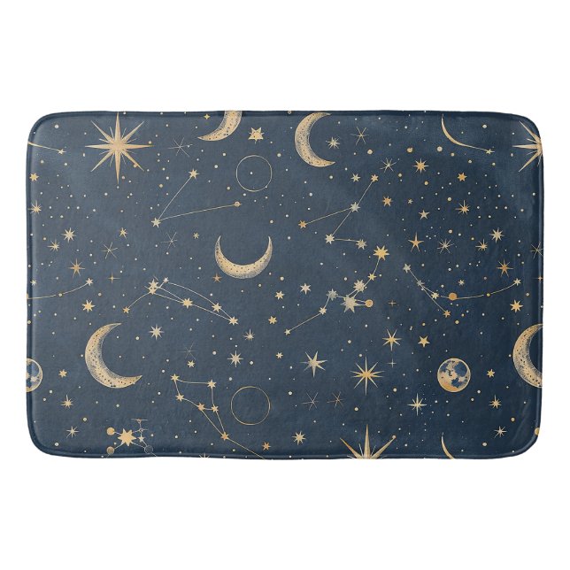 Celestial Constellation - Starry Night (1) Bath Mat (Front)