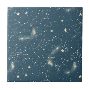 Celestial Constellation - Starry Night (2) Ceramic Tile